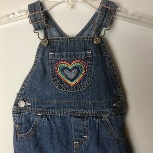 Jean overalls hearts Osh Gosh 18 months Girls